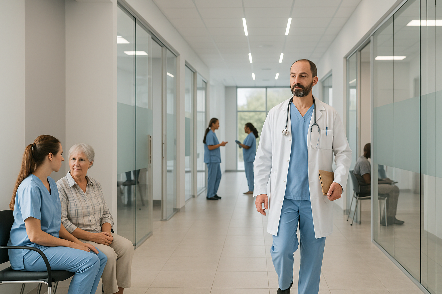 The ROI of Modernizing Your Medical Office: Why Renovation Pays Off 2 Healthcare team working efficiently in a newly renovated Ontario medical office
