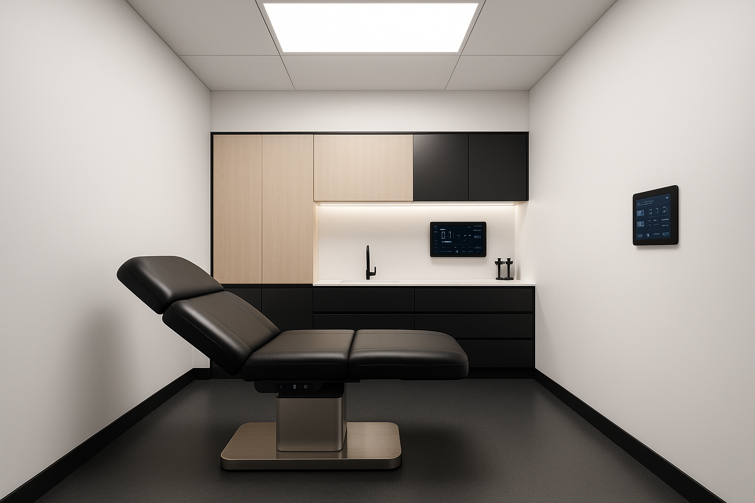 modern clinic look in black