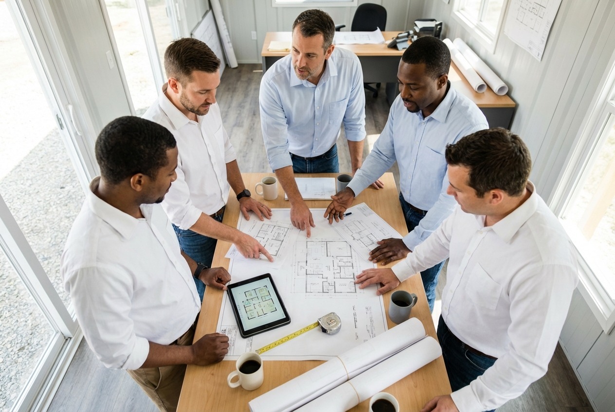 RenoEthics team reviewing renovation plans in Richmond Hill