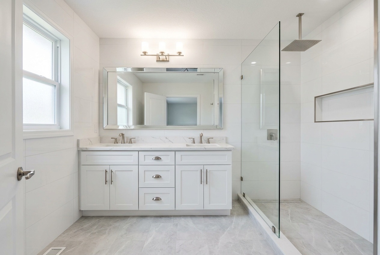 Richmond Hill Contemporary Spa Bathroom Renovation by RenoEthics