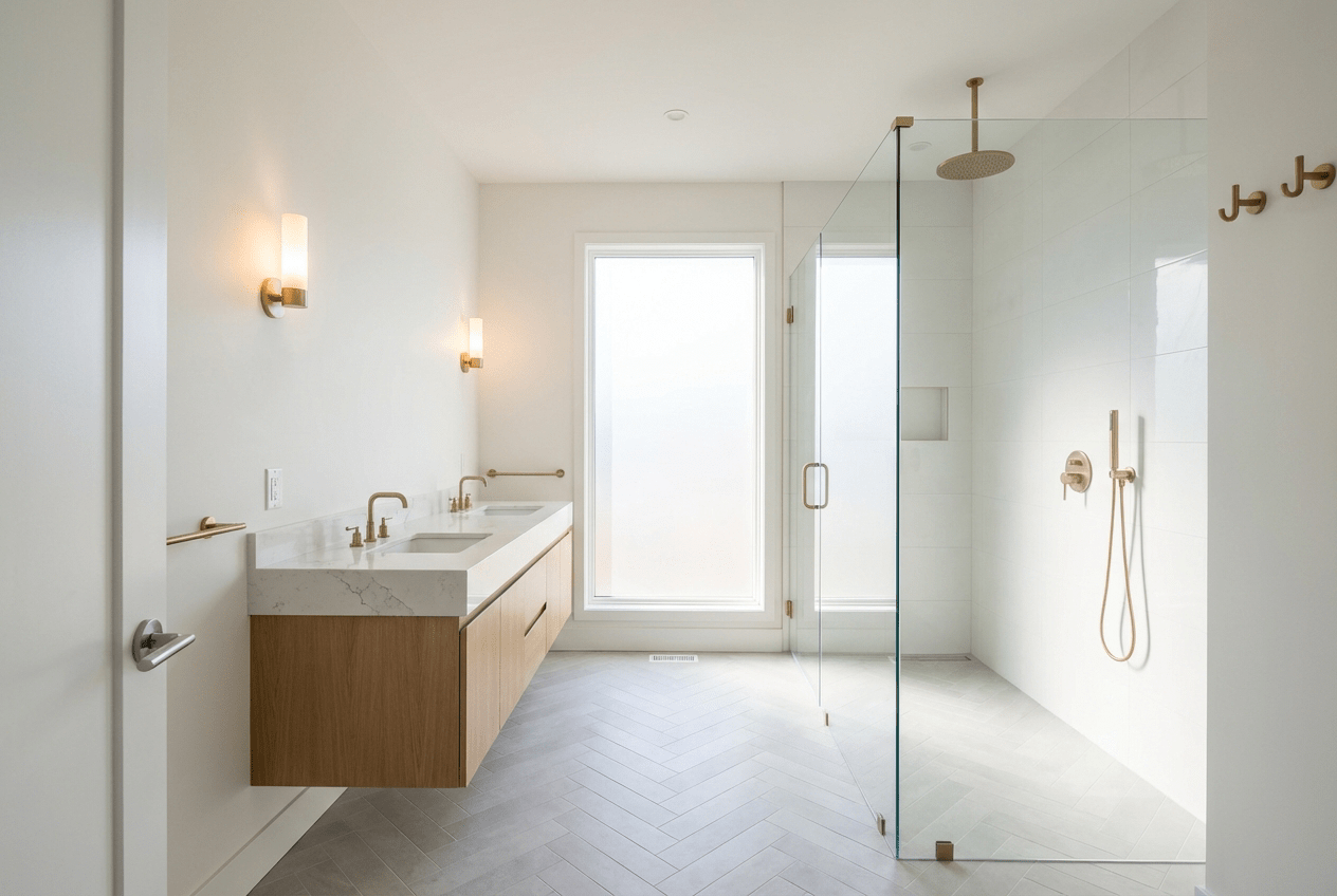 Vaughan Modern Spa Bathroom Renovation by RenoEthics