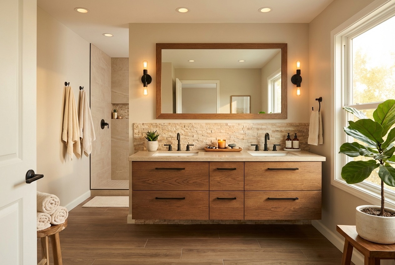 Spa-style bathroom renovation