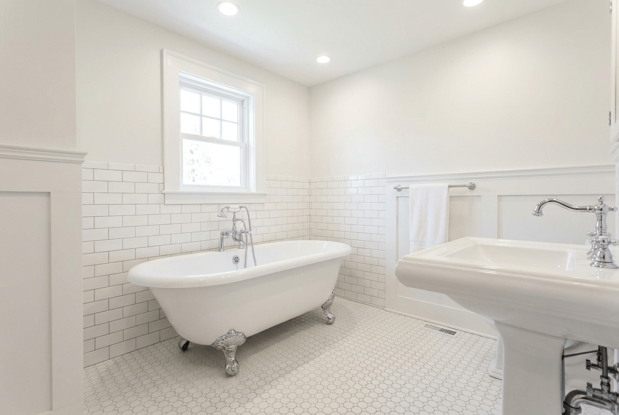 Heritage guest bathroom renovation in Wismer Commons, Markham